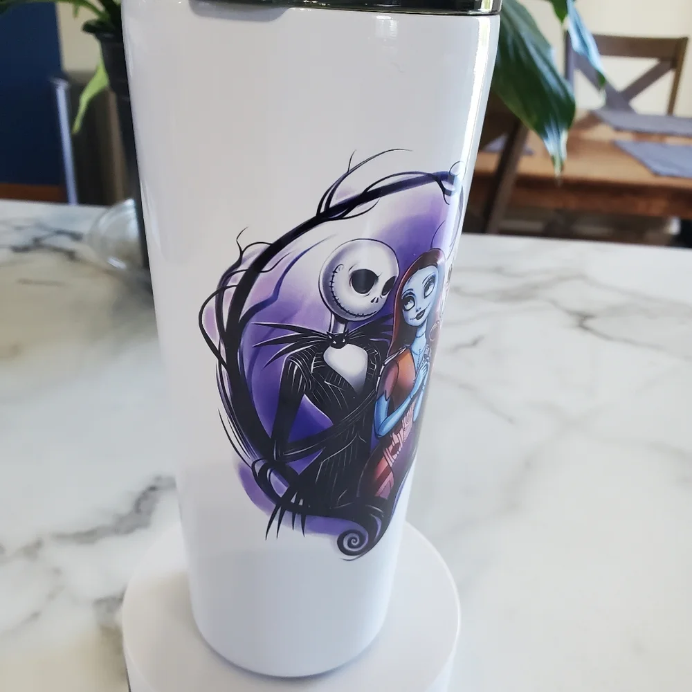 Jack & Sally Nightmare Before Christmas 22oz Tumbler 🎉sale